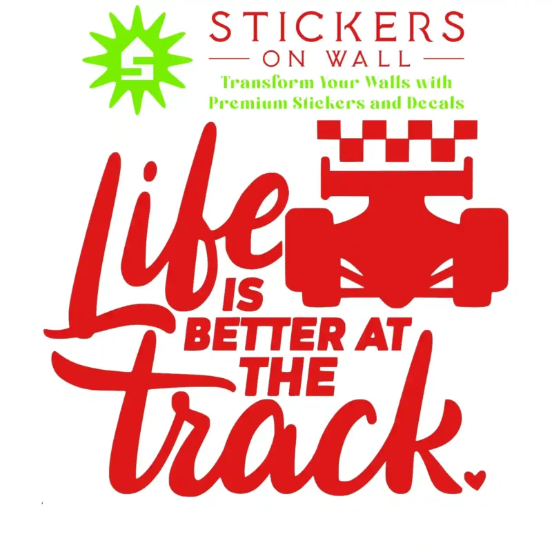 Track Life Wall Stickers Red | Stickers on Wall