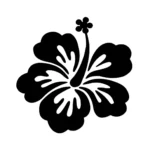Tropical Flower Wall Stickers Black | Stickers on Wall