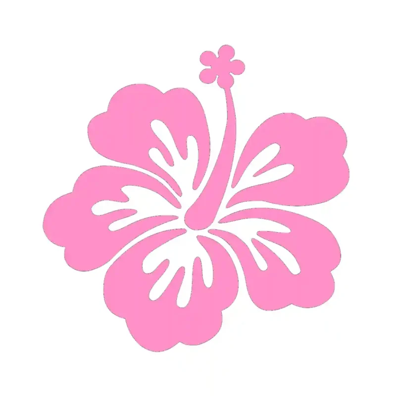 Tropical Flower Wall Stickers Bubblegum | Stickers on Wall