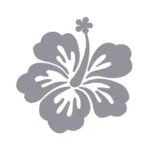 Tropical Flower Wall Stickers Silver | Stickers on Wall