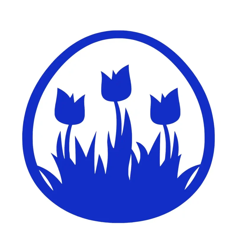 Tulip Garden Wall Stickers Brilliant Blue | Stickers on Wall