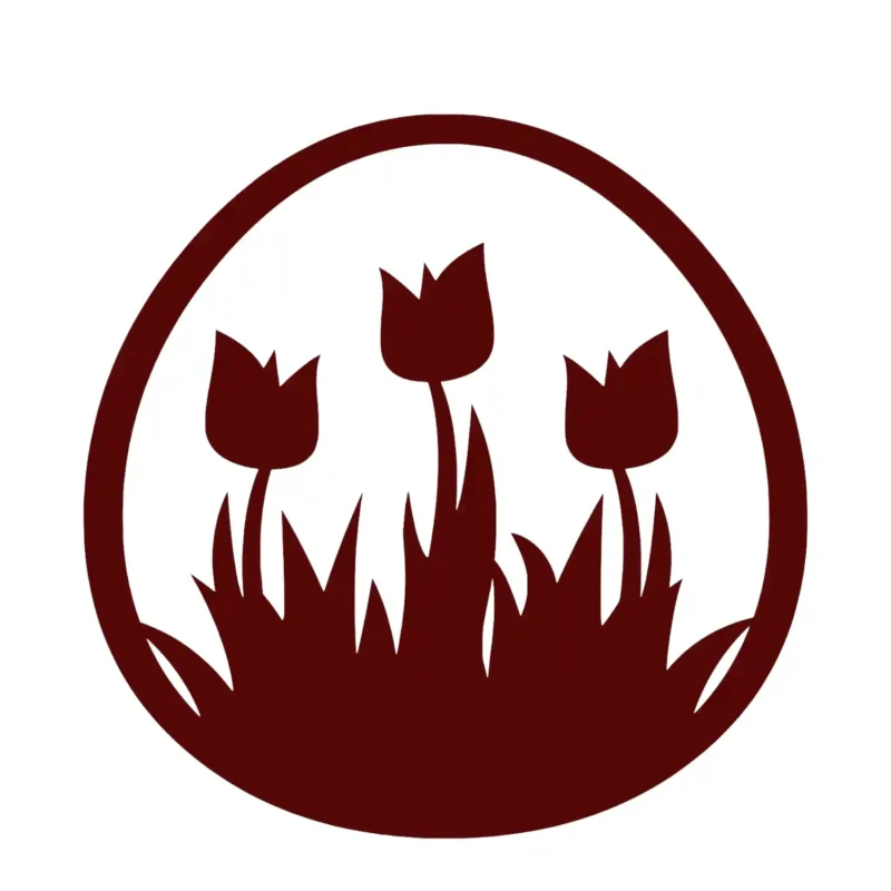 Tulip Garden Wall Stickers Burgundy | Stickers on Wall