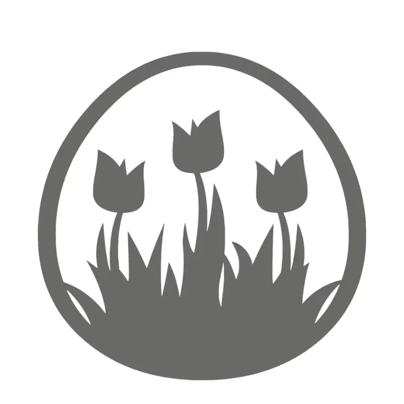 Tulip Garden Wall Stickers Dark Grey | Stickers on Wall