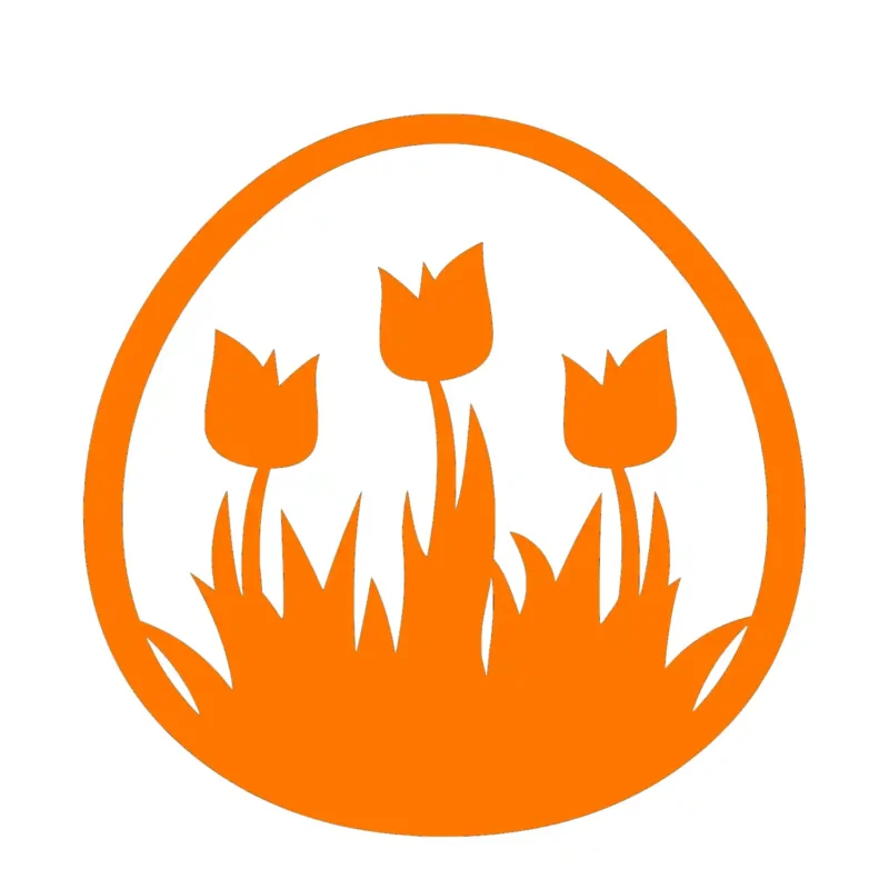 Tulip Garden Wall Stickers Orange | Stickers on Wall
