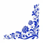Vine Corner Wall Stickers Brilliant Blue | Stickers on Wall Vine Corner Wall Stickers Brilliant Blue | Stickers on Wall