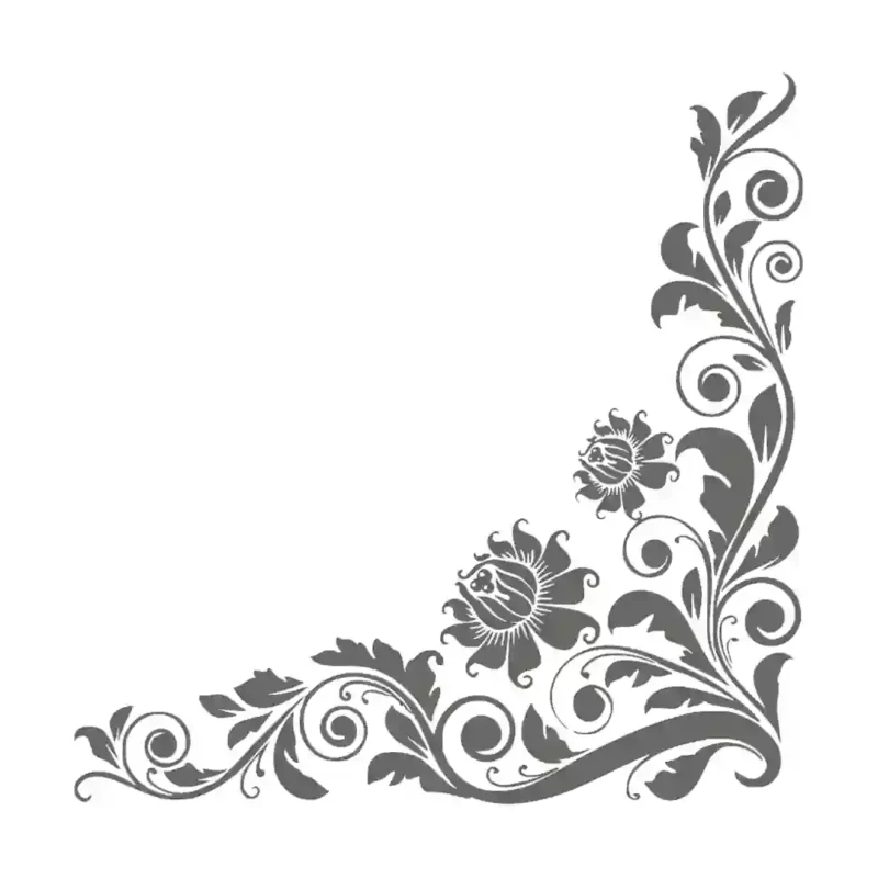 Vine Corner Wall Stickers Dark Grey | Stickers on Wall