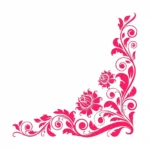Vine Corner Wall Stickers Hot Pink | Stickers on Wall Vine Corner Wall Stickers Hot Pink | Stickers on Wall