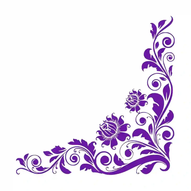 Vine Corner Wall Stickers Perfect Purple | Stickers on Wall