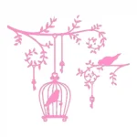 Vintage Birdcage Wall Stickers Bubblegum | Stickers on Wall Vintage Birdcage Wall Stickers Bubblegum | Stickers on Wall