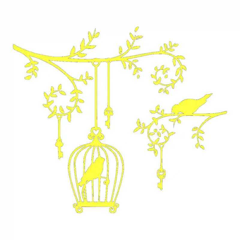 Vintage Birdcage Wall Stickers Lemon | Stickers on Wall