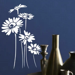 Wildflower wall stickers white