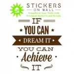 Achieve Quote Wall Stickers Brown | Stickers on Wall Achieve Quote Wall Stickers Brown | Stickers on Wall