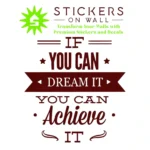 Achieve Quote Wall Stickers Burgundy | Stickers on Wall Achieve Quote Wall Stickers Burgundy | Stickers on Wall