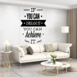 Achieve Quote Wall Stickers Dark Black | Stickers on Wall Achieve Quote Wall Stickers Dark Black | Stickers on Wall