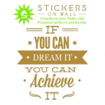 Achieve Quote Wall Stickers Gold | Stickers on Wall Achieve Quote Wall Stickers Gold | Stickers on Wall