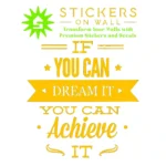 Achieve Quote Wall Stickers Golden Yellow | Stickers on Wall Achieve Quote Wall Stickers Golden Yellow | Stickers on Wall