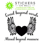 Angel Heart Wall Stickers Black | Stickers on Wall