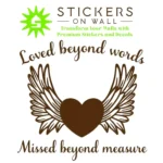 Angel Heart Wall Stickers Brown | Stickers on Wall