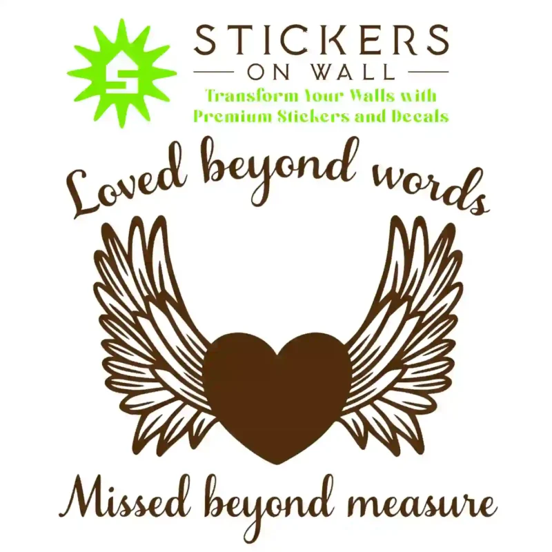 Angel Heart Wall Stickers Brown | Stickers on Wall