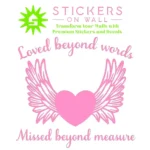 Angel Heart Wall Stickers Bubblegum | Stickers on Wall