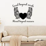 Angel Heart Wall Stickers Dark Black | Stickers on Wall