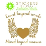 Angel Heart Wall Stickers Gold | Stickers on Wall