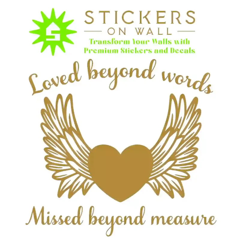 Angel Heart Wall Stickers Gold | Stickers on Wall