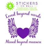 Angel Heart Wall Stickers Perfect Purple | Stickers on Wall