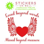 Angel Heart Wall Stickers Red | Stickers on Wall