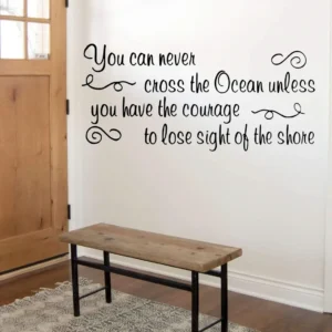 Courage quote wall stickers dark black