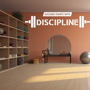 Discipline quote wall stickers white