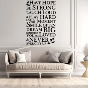 Dream big wall stickers dark black