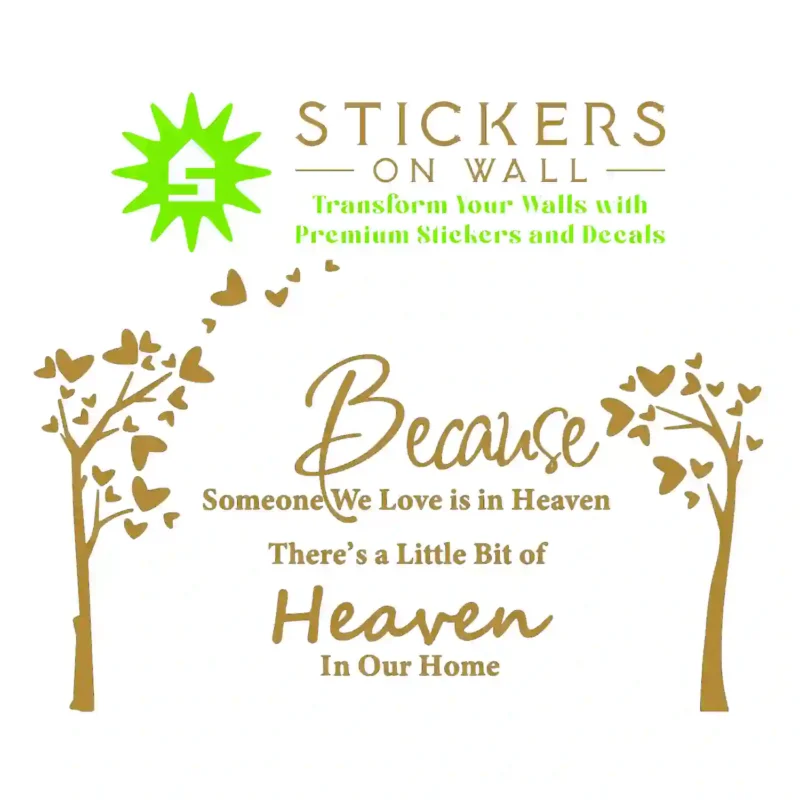 Heaven Home Wall Stickers Gold | Stickers on Wall