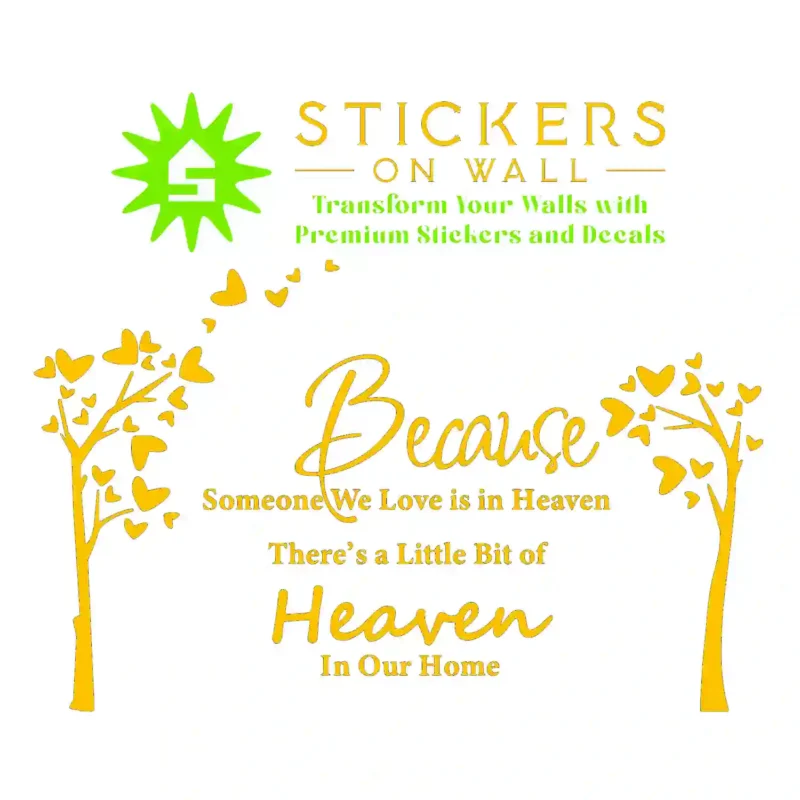 Heaven Home Wall Stickers Golden Yellow | Stickers on Wall