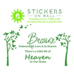 Heaven Home Wall Stickers Mid Green | Stickers on Wall