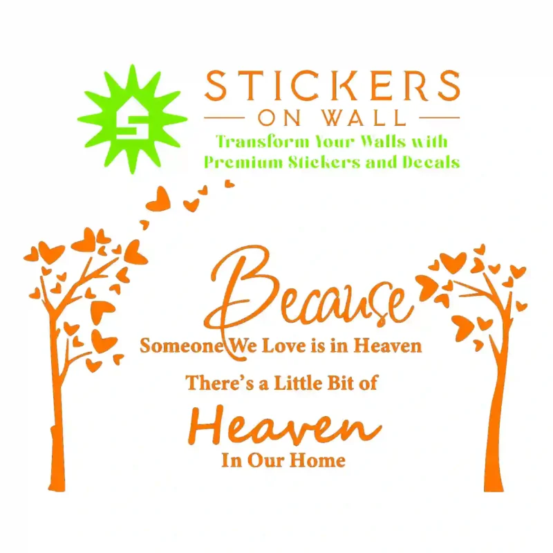 Heaven Home Wall Stickers Orange | Stickers on Wall