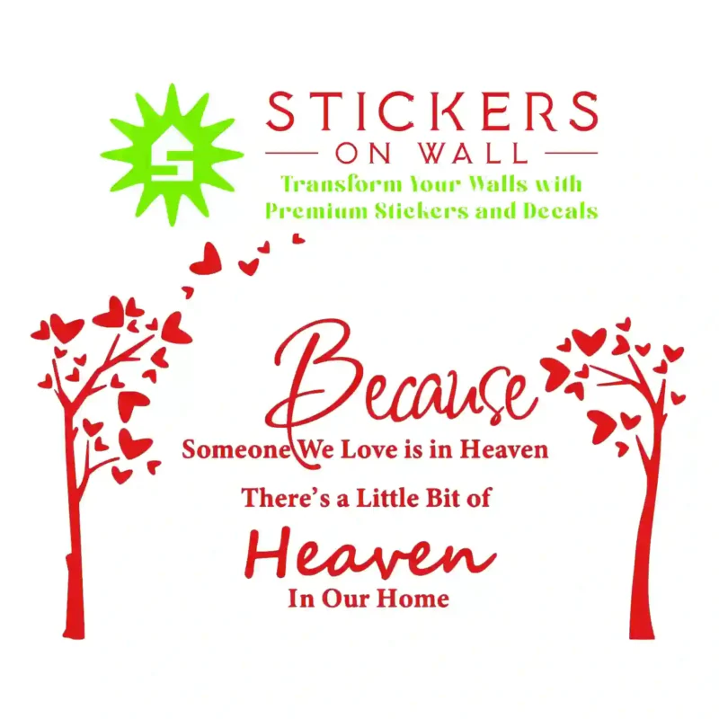 Heaven Home Wall Stickers Red | Stickers on Wall