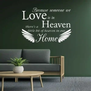 Heaven wings wall stickers white