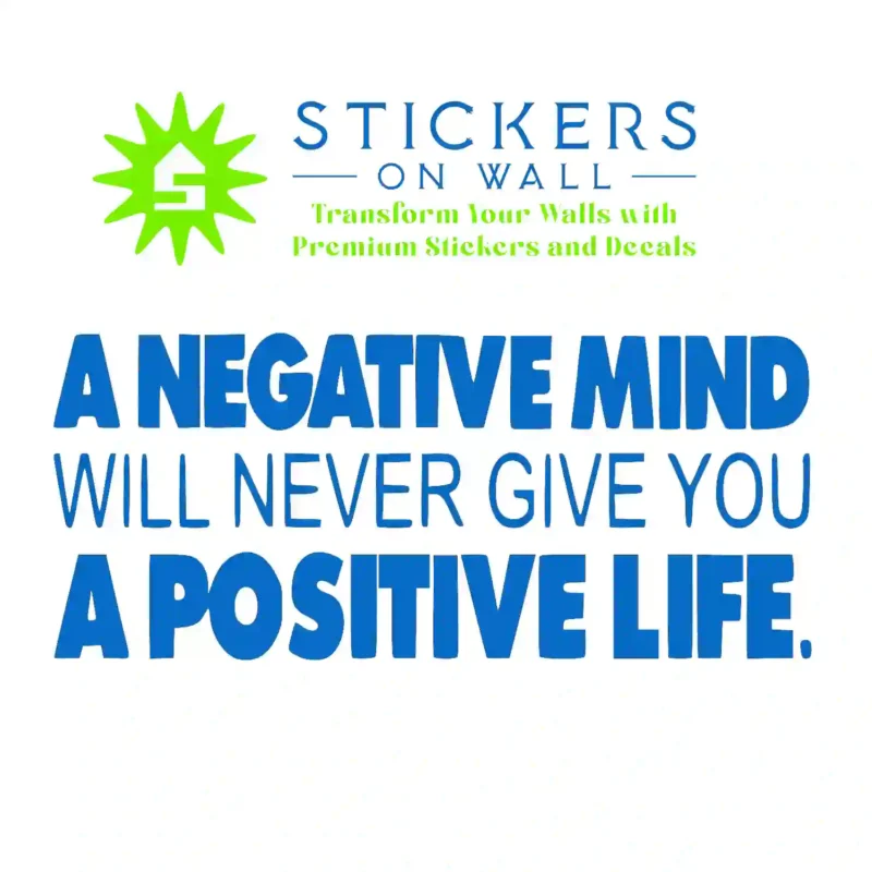 Mindset Quote Wall Stickers Azure Blue | Stickers on Wall