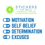 Motivation Switch Wall Stickers Azure Blue | Stickers on Wall Motivation Switch Wall Stickers Azure Blue | Stickers on Wall