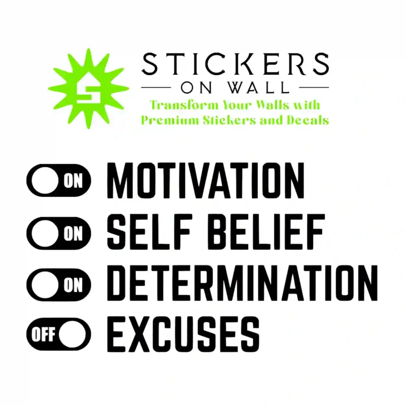 Motivation Switch Wall Stickers Black | Stickers on Wall