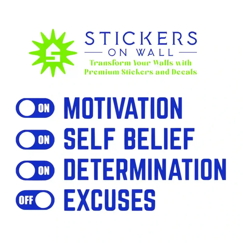 Motivation Switch Wall Stickers Brilliant Blue | Stickers on Wall