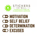 Motivation Switch Wall Stickers Brown | Stickers on Wall Motivation Switch Wall Stickers Brown | Stickers on Wall