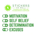 Motivation Switch Wall Stickers Mid Green | Stickers on Wall Motivation Switch Wall Stickers Mid Green | Stickers on Wall