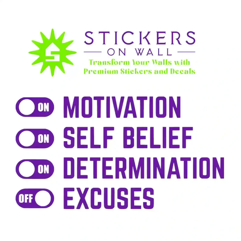 Motivation Switch Wall Stickers Perfect Purple | Stickers on Wall
