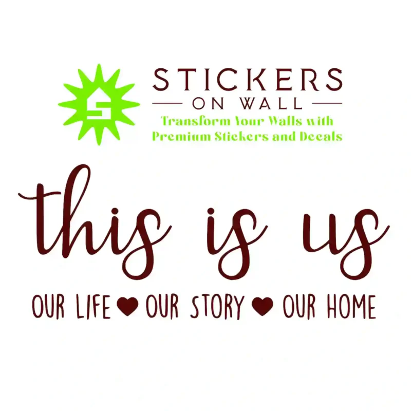 Our Life Wall Stickers Burgundy | Stickers on Wall