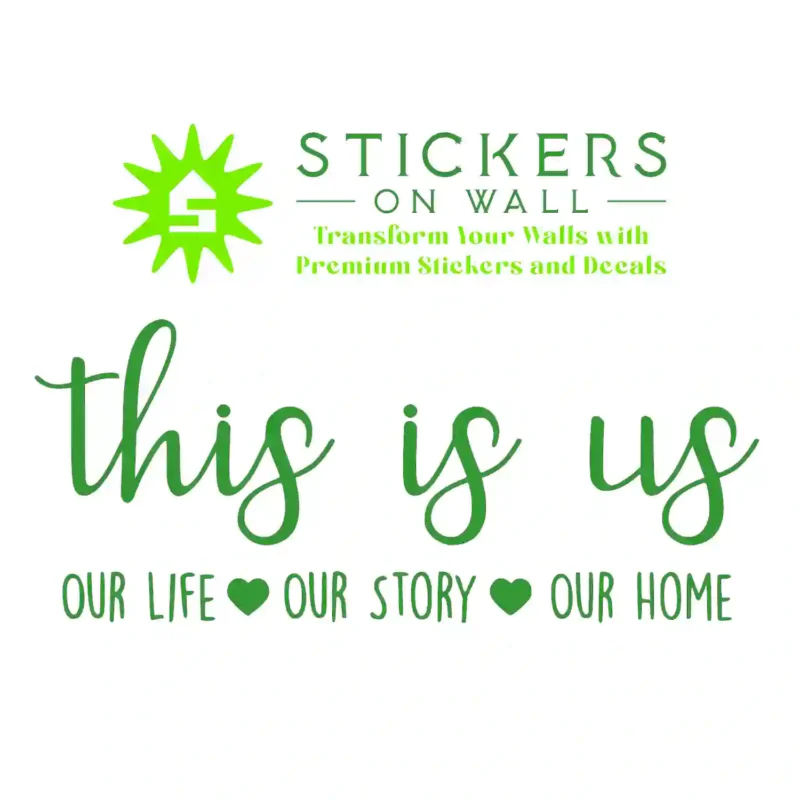 Our Life Wall Stickers Mid Green | Stickers on Wall