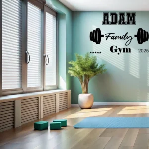 Personal gym wall stickers dark black