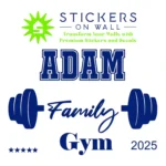 Personal Gym Wall Stickers Medium Blue | Stickers on Wall