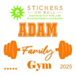 Personal Gym Wall Stickers Orange | Stickers on Wall